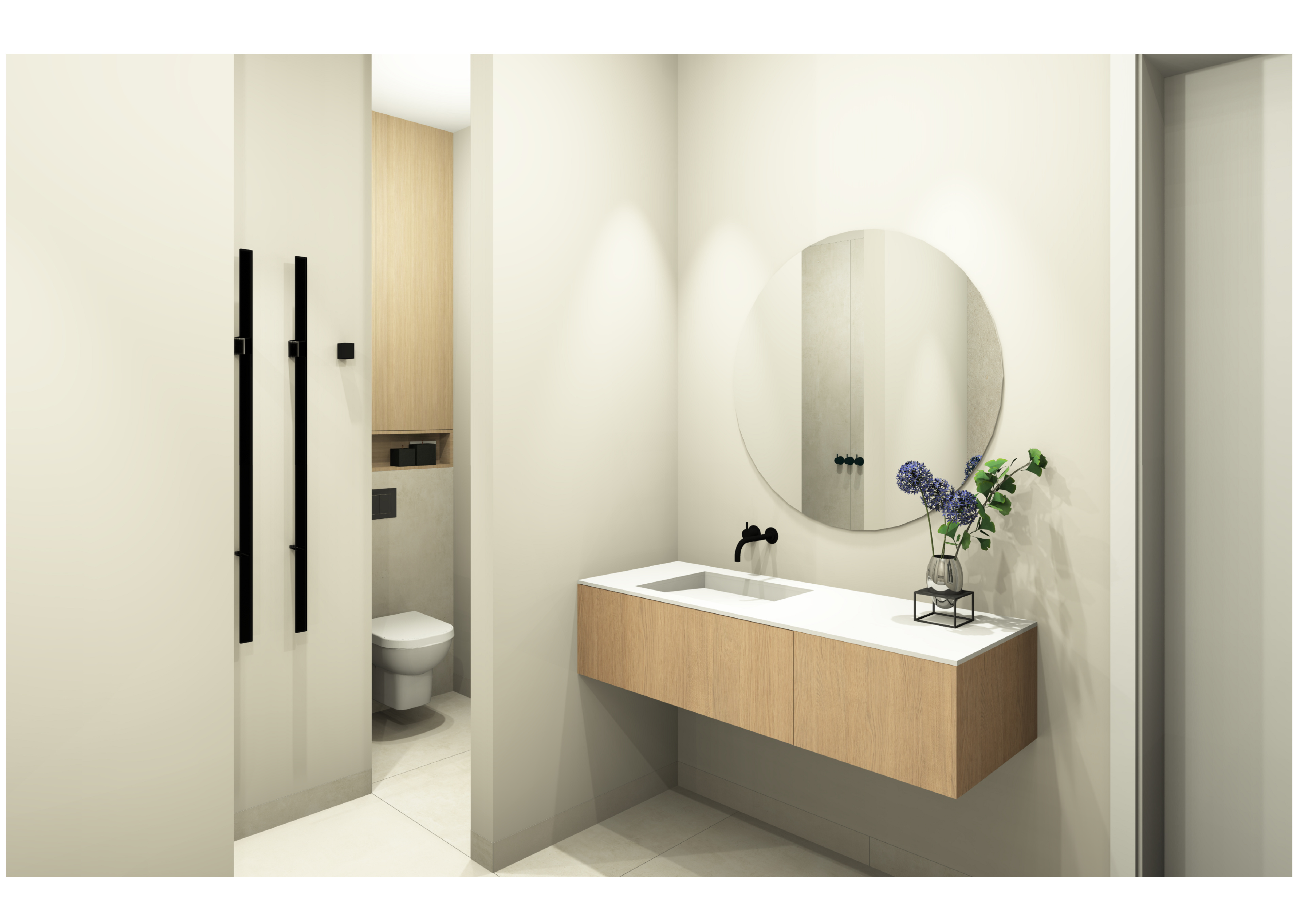 Vorschaubild: Waschtisch und WC-Bereich